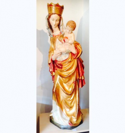 statue de la vierge à l'enfant couronnée 3