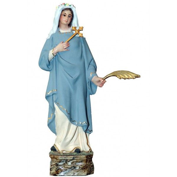 Statue Sainte Caroline Polychrome Antique