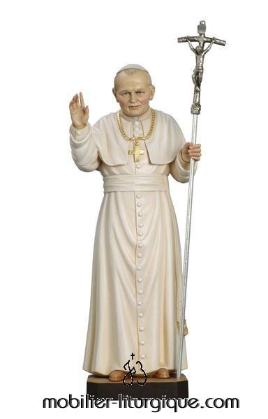 statue-saint-jean-paul-II-bois-decor�-ML020102-010