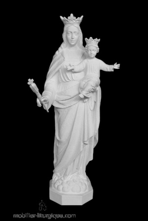 Statue-Vierge-auxiliatrice-marbre-ML070119