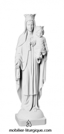 Statue-Vierge-Enfant-couronnée-marbre-STEX0133