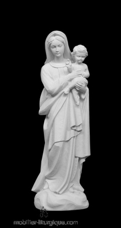 Statue-Vierge-Enfant-marbre-ML070108
