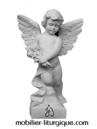 STATUE D'ANGE EN MARBRE JS BRUNET ML070140