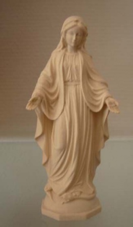statue de la vierge en bois naturel4341