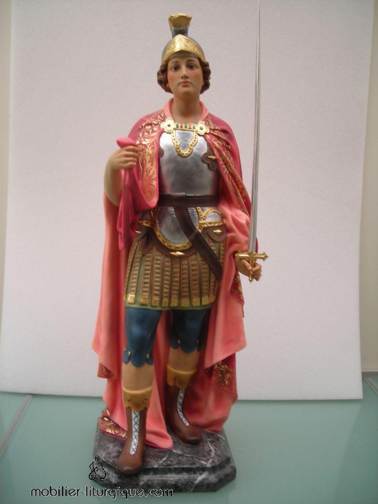 STATUE DE SAINT MARTIN finition décore antique