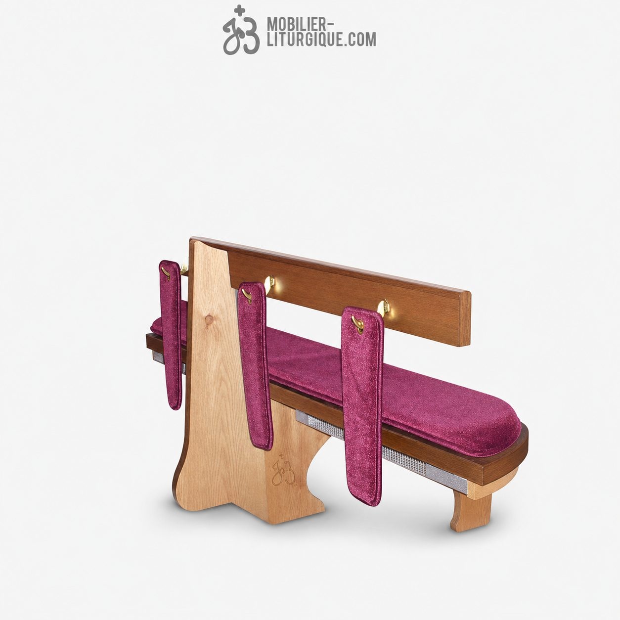Agenouilloirs avec boucle en velours uni Velours uni