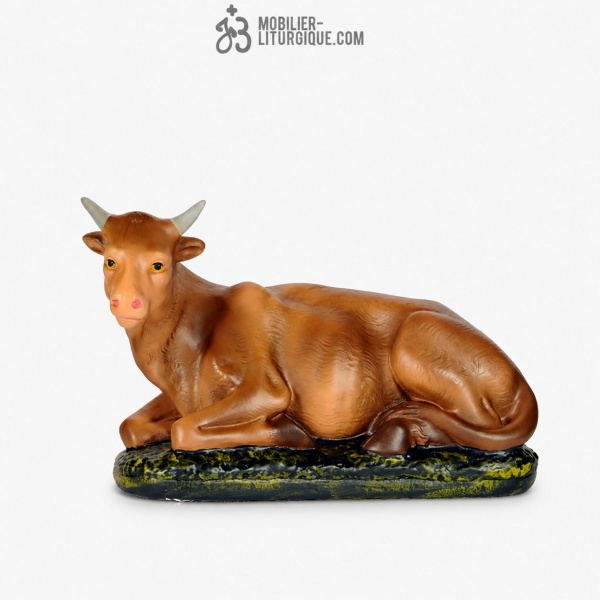 Animal de la cr�che : Boeuf, en pl�tre color�