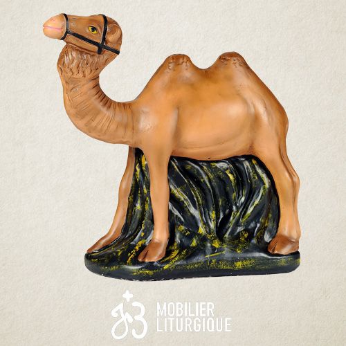 Animal de la cr�che : Chameau, en pl�tre color�