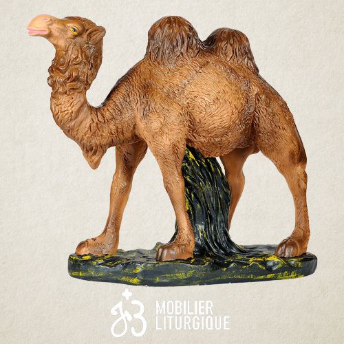 Animal de la cr�che : Chameau, en pl�tre color�
