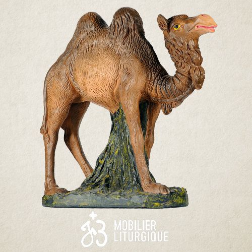 Animal de la cr�che : Chameau en pl�tre color�