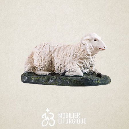 Animal pour crèche de 85 cm : Mouton couché x 2