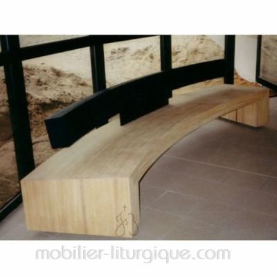 Banc cintré en chêne massif