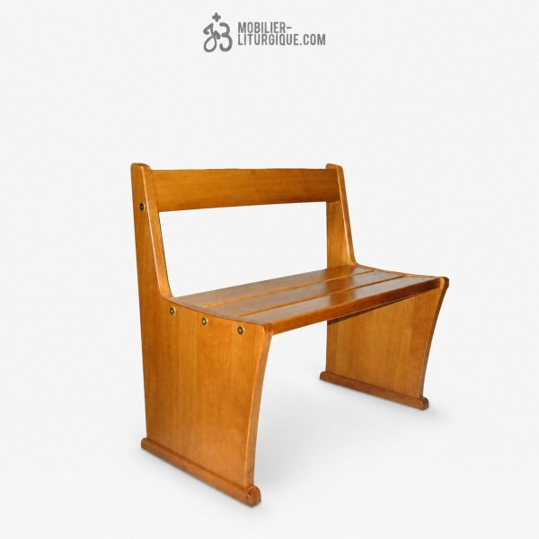 Banc d\'�glise assise incurv�e