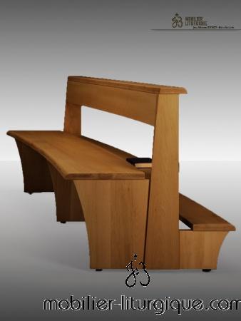 Banc d\'église en bois massif