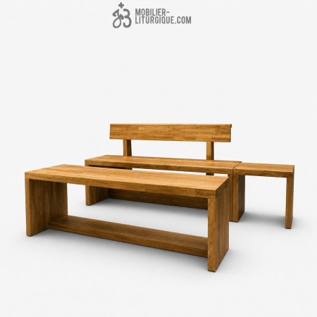 Banc en ch&ecirc;ne massif