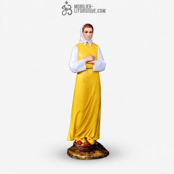 Berg�re debout avec des fruits.