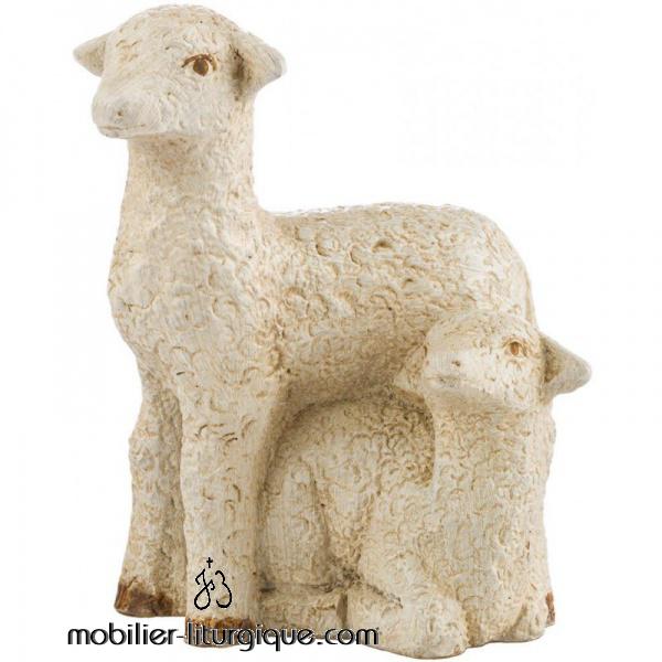 Brebis et Agneau Polychrome