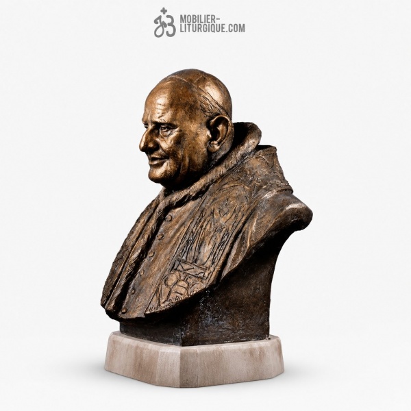 Buste de Jean XXIII finition bronze