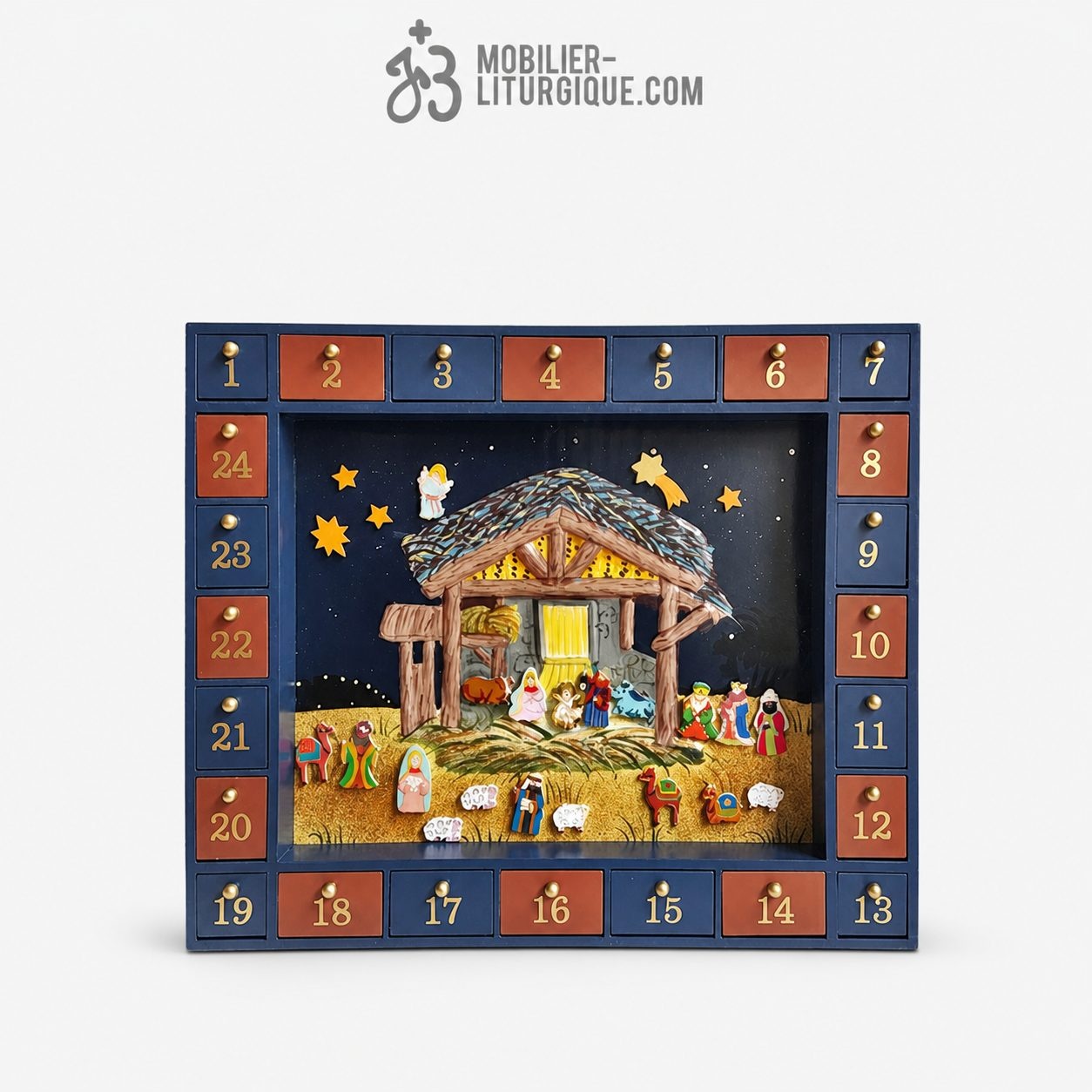 Calendrier de l\'Avent en bois