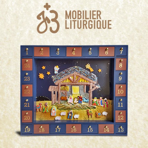 calendrier de l'avent en bois personnages magn�tiques