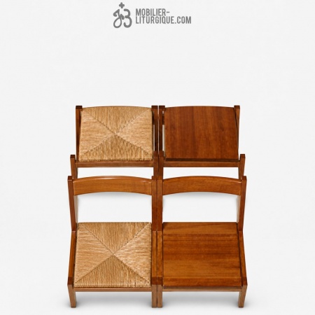 Chaise assise bois massif