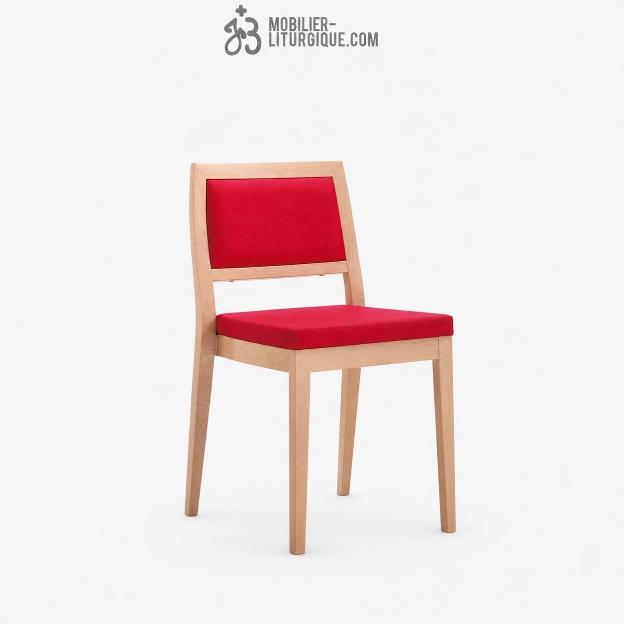 Chaise assise et dossier garni bois naturel vernis