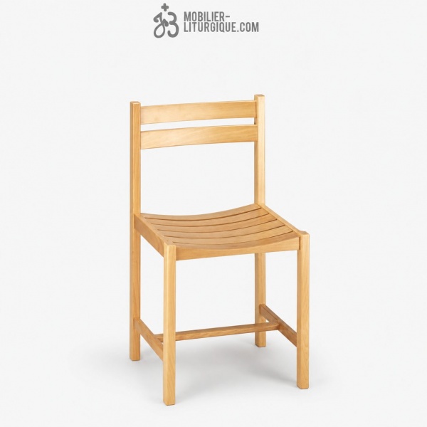 Chaise assise et dossier latte bois