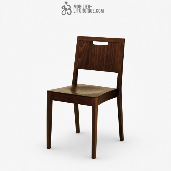 Chaise empilable assise et dossier bois