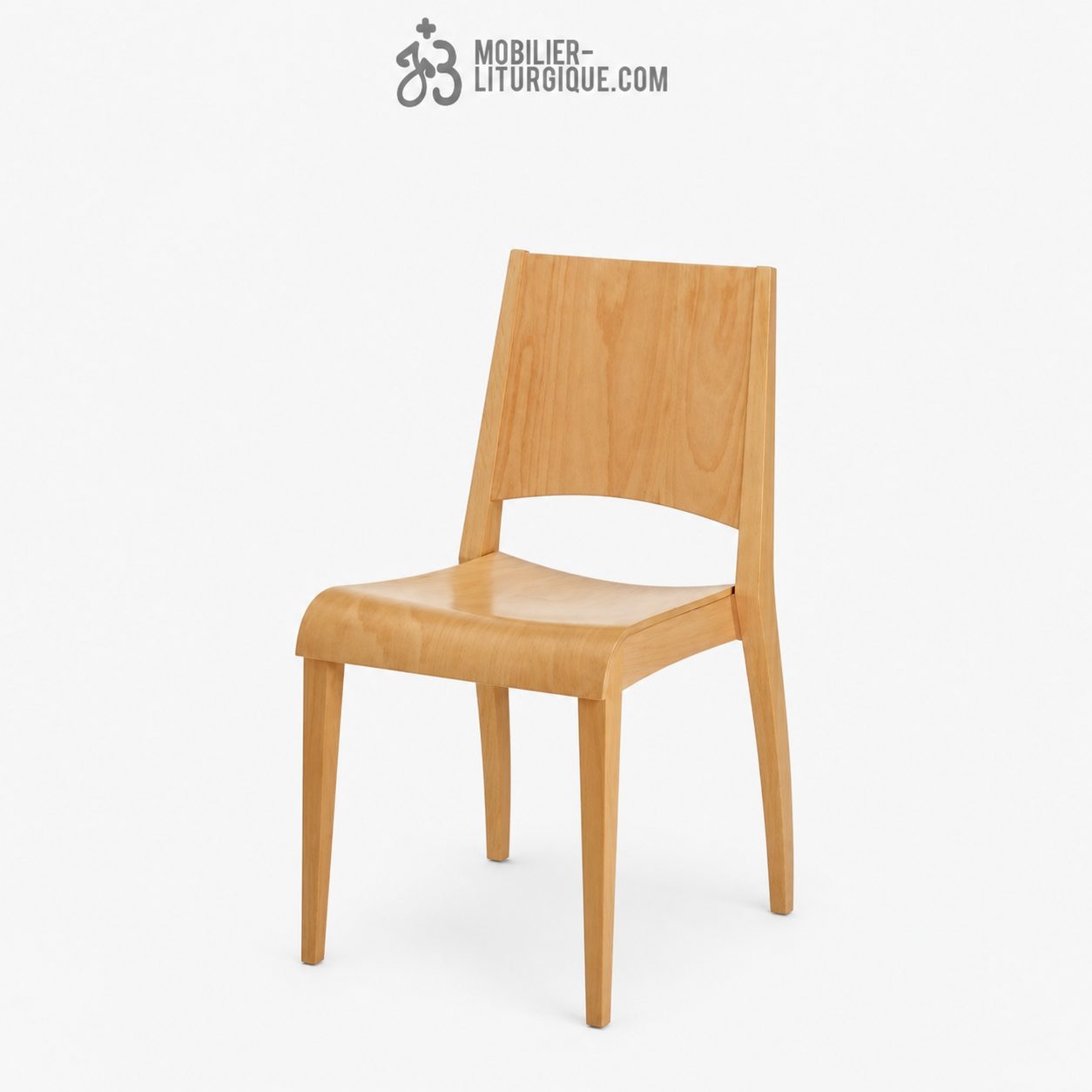 Chaise empilable assise et dossier bois