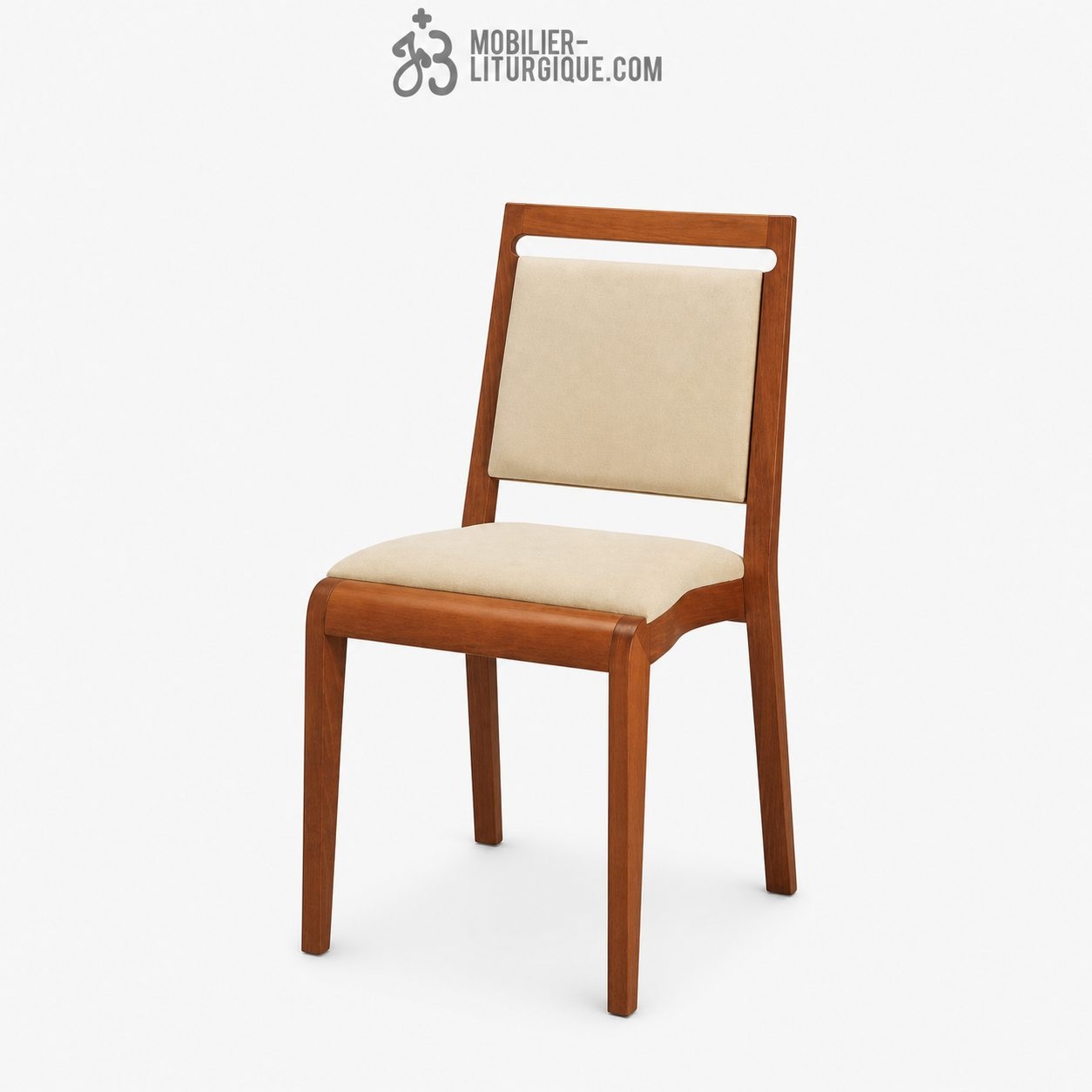 Chaise empilable assise et dossier garni 