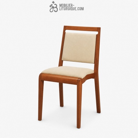 Chaise empilable assise et dossier garni 