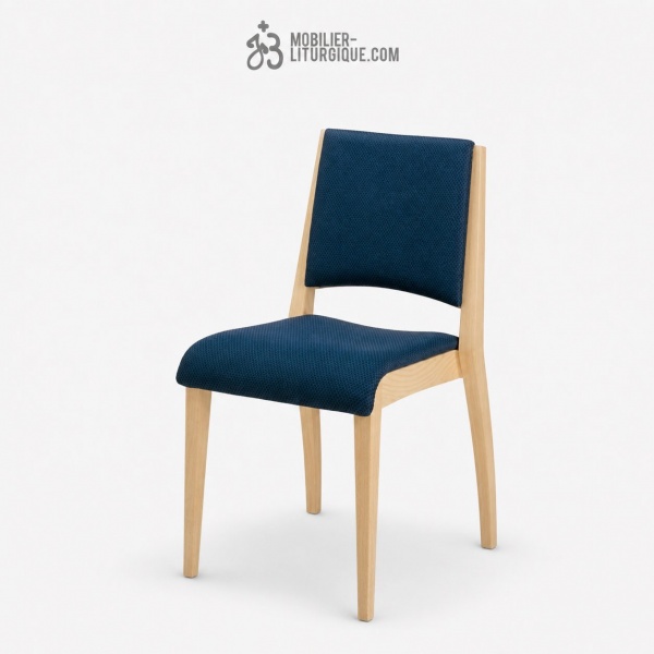 Chaise empilable assise et dossier garni
