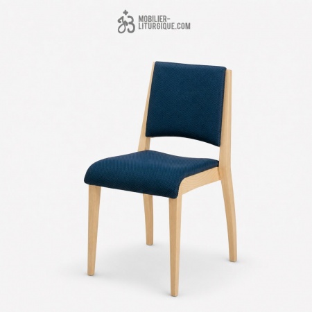 Chaise empilable assise et dossier garni