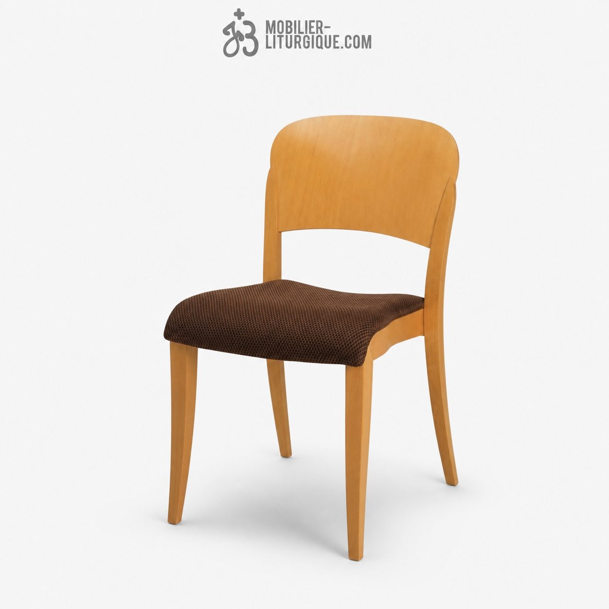 Chaise empilable assise garni et dossier bois