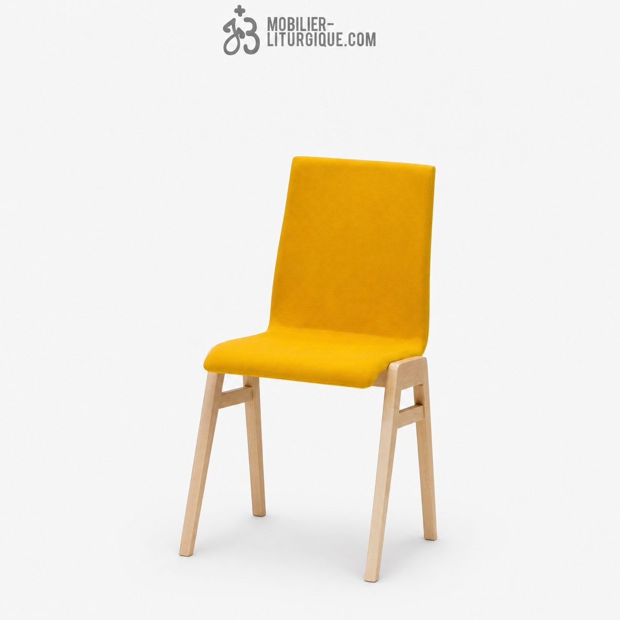 Chaise empilable bois postform&eacute; garni