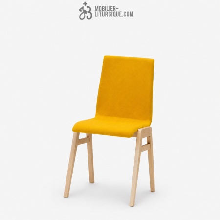 Chaise empilable bois postform&eacute; garni