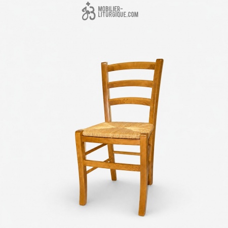 Chaise h&ecirc;tre - assise paille de seigle