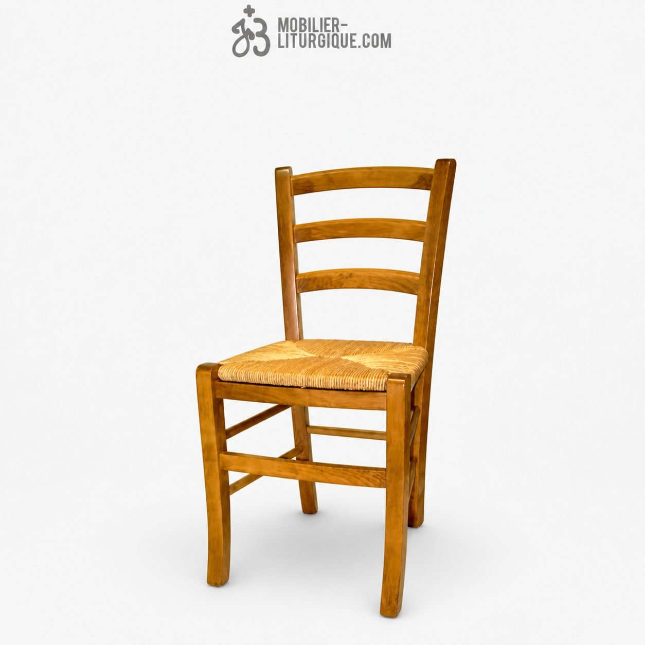 Chaise h&ecirc;tre - assise paille des marais