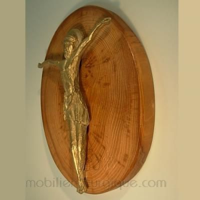 Christ sur plaque en bois