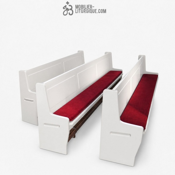 Coussins pour bancs en velours uni