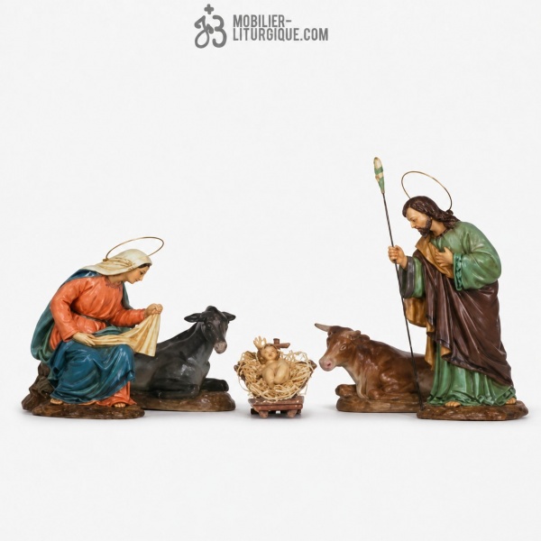 Cr�che 5 personnages Antique