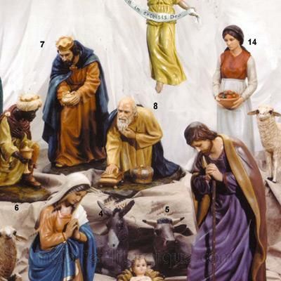 Cr�che compl�te : 16 sujets n� 18, (65 cm)