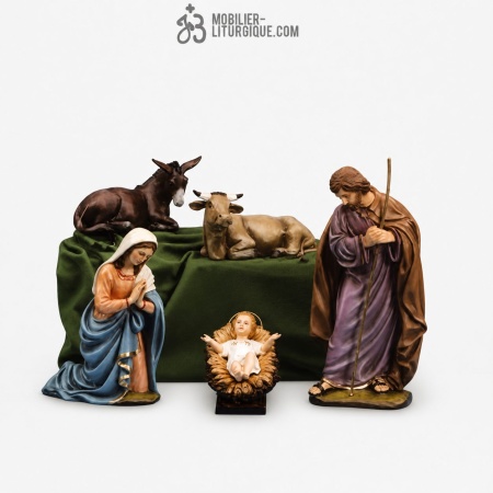 Cr&egrave;che compl&egrave;te : 5 sujets n&deg; 20, (35 cm) Polychrome