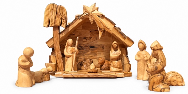 Cr�che en bois d\'olivier Artisanat de Bethl�em