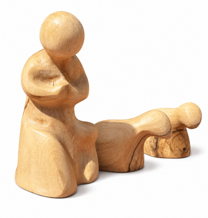 Cr&egrave;che en bois d\'olivier Artisanat de Bethl&eacute;em