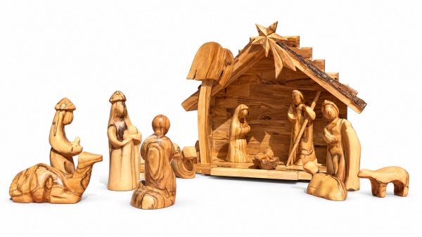 Cr�che en bois d\'olivier Artisanat de Bethl�em