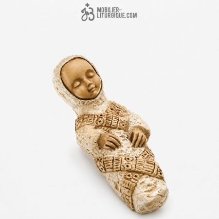 Enfant de la Vierge paysanne Polychrome