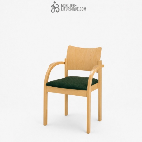 Fauteuil bois naturel vernis