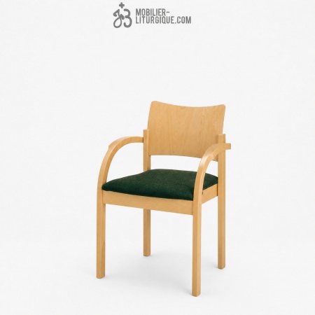 Fauteuil bois naturel vernis
