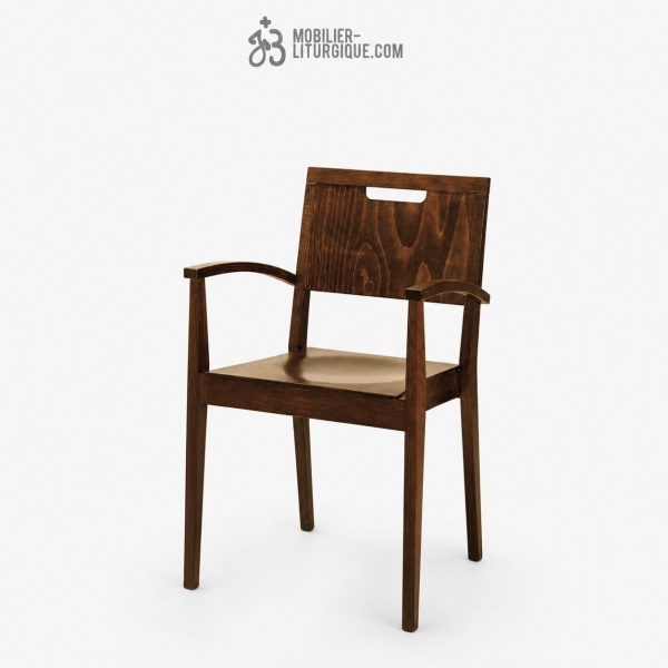 Fauteuil empilable assise et dossier bois